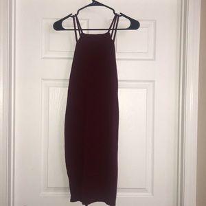Tight burgandy dress